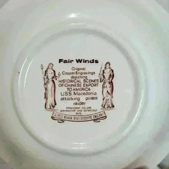 VTG ALFRED MEAKIN FAIR WINDS 7 1/2 WATER PITCHER BOWL SALT SET - Picture 13 of 16